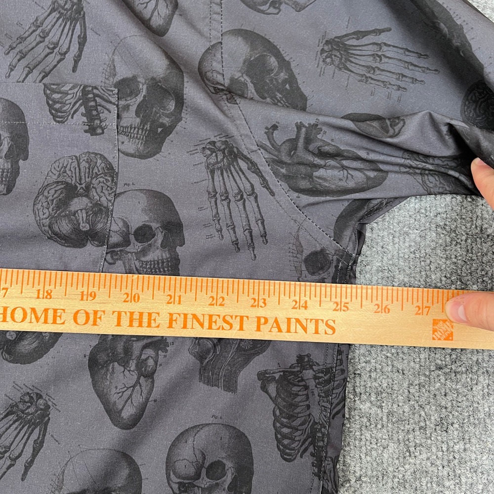 Dixxon Flannel Co Shirt Mens XL Love Kills Skulls Bones Pearl Snap Stretch - Picture 9 of 10
